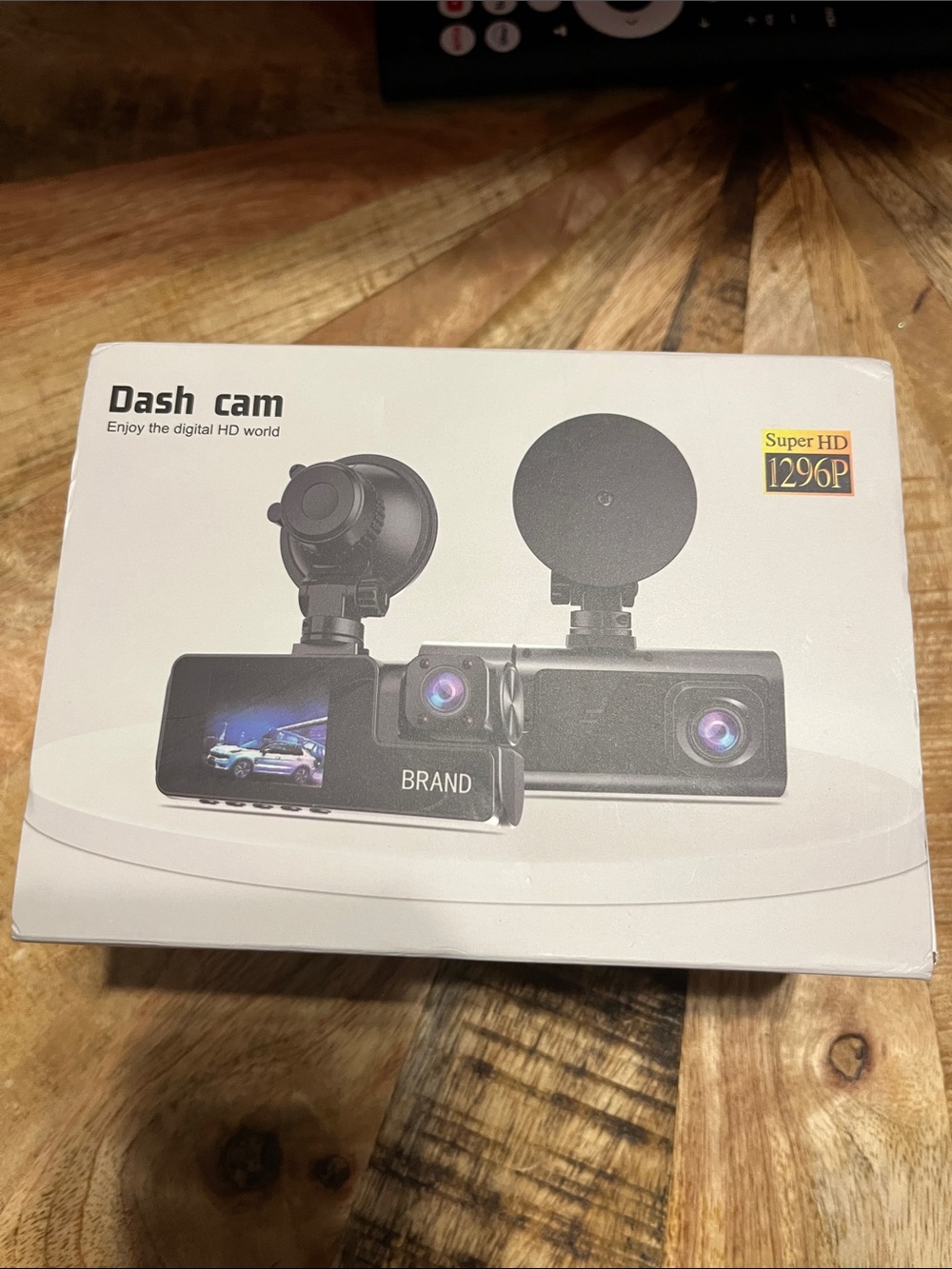 BRAND Black Dual Dash Cam 1296P - Front and Rear Car Camera